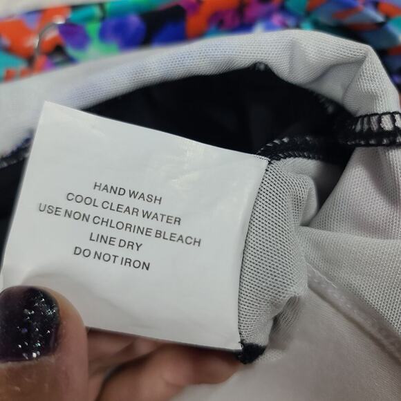 Paradise Bay Dream Gardens Bow front Minimizer Swim Dress Sz 14 Vacation - Picture 8 of 9